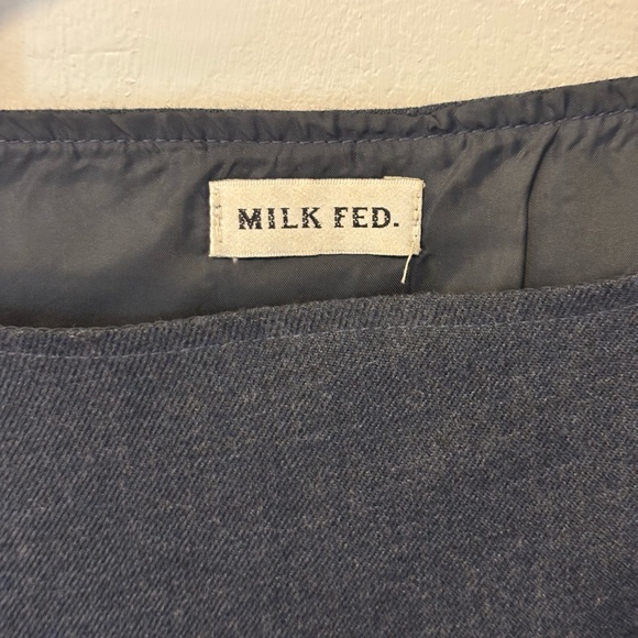 MILKFED Navy Gray pencil knee length 90s vintage y2k square neck Japanese - Picture 12 of 12